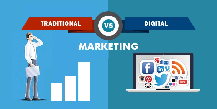 Traditional Marketing vs Digital marketing with Pros and Cons