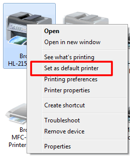 set your printer default to avoid Epson printer offline issues
